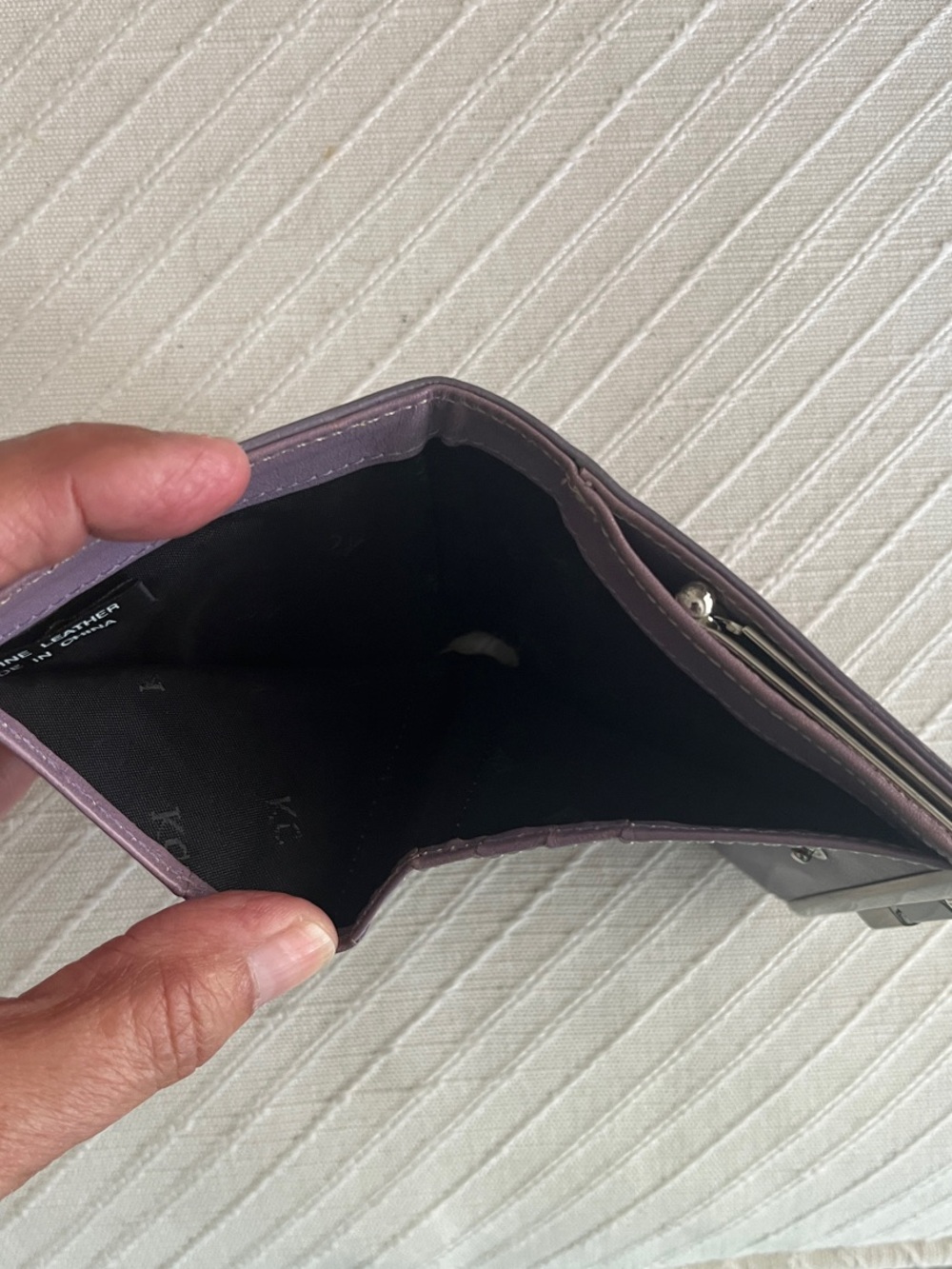 Kenneth Cole Plum Leather Wallet - Picture 6 of 6